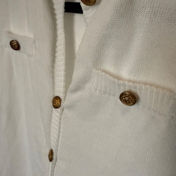 ✨ Elegant White Button-Up Knit Dress – Size Large ✨ - Picture 5 of 5